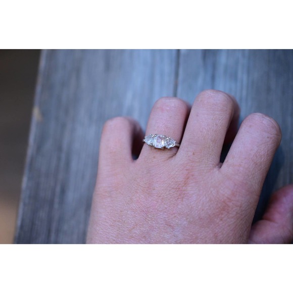 Unique Engagement Ring, Diamond Ring, raw stone ring, Anniversary Ring, - Picture 6 of 6